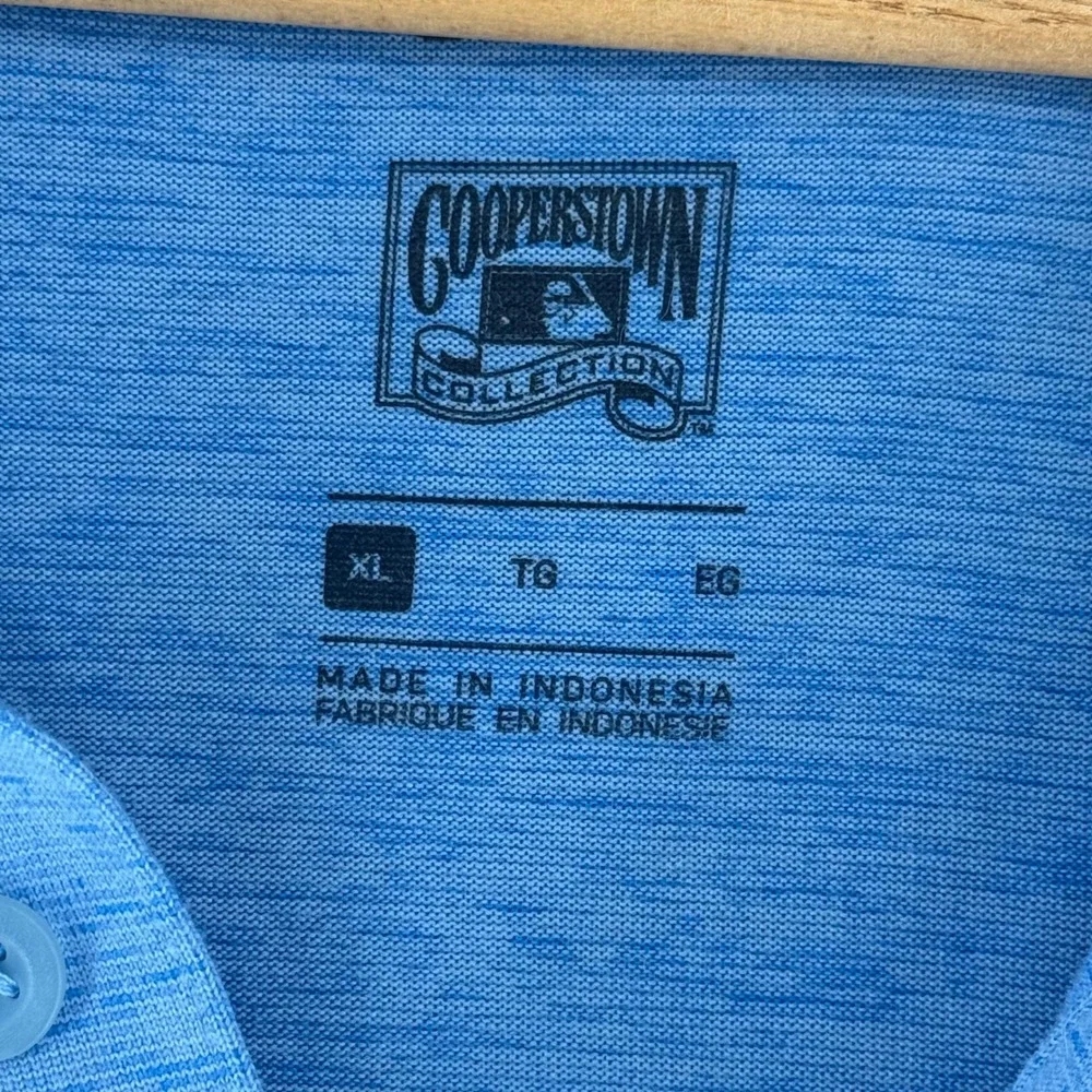 Nike Chicago Cubs Cooperstown Collection Polo Shirt Mens XL Light Blue 34186X